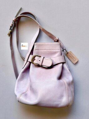 Vintage Coach Lavender Purple Belted Pouch Crossbody Bag 4156 USA